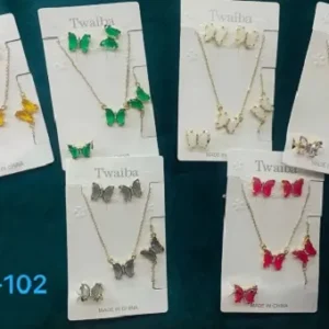 KOREAN SMALL BUTTERFLY COMBO NECKLACE