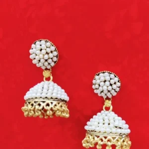 RAJ KOTE WHITE BEAD EARRING