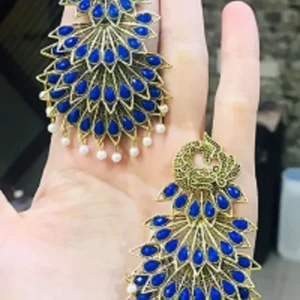 RAJKOT PEACOCK LONG EARRING